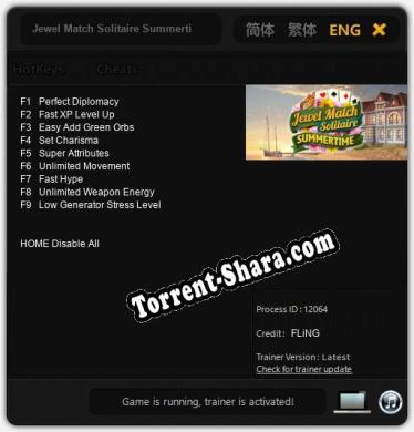 Jewel Match Solitaire Summertime: ТРЕЙНЕР И ЧИТЫ (V1.0.4)