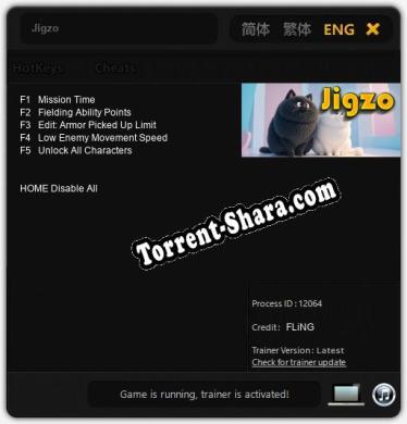 Трейнер для Jigzo [v1.0.6]
