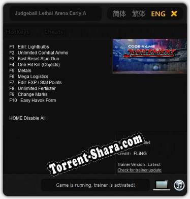 Judgeball Lethal Arena Early Access: Читы, Трейнер +10 [FLiNG]