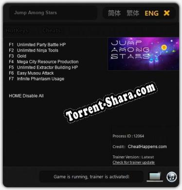 Jump Among Stars: Трейнер +7 [v1.6]