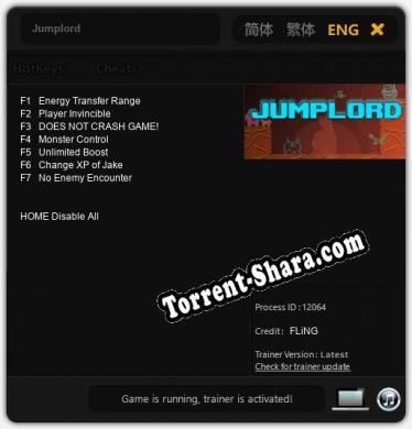 Jumplord: Читы, Трейнер +7 [FLiNG]