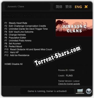 Jurassic Clans: Читы, Трейнер +12 [FLiNG]