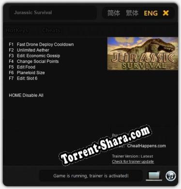 Jurassic Survival: ТРЕЙНЕР И ЧИТЫ (V1.0.98)