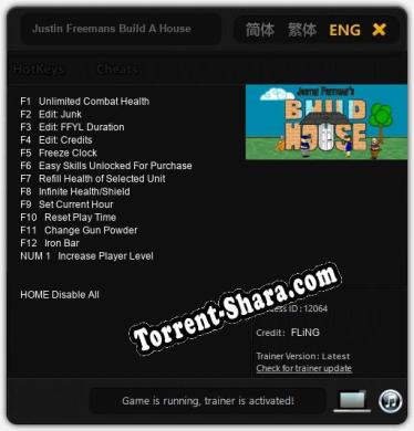 Justin Freemans Build A House: Читы, Трейнер +13 [FLiNG]