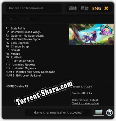 Kandra The Moonwalker: ТРЕЙНЕР И ЧИТЫ (V1.0.9)