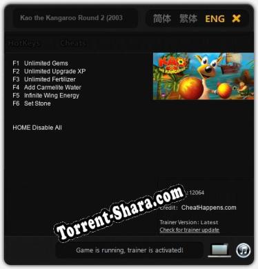 Трейнер для Kao the Kangaroo Round 2 (2003 re-release) [v1.0.4]