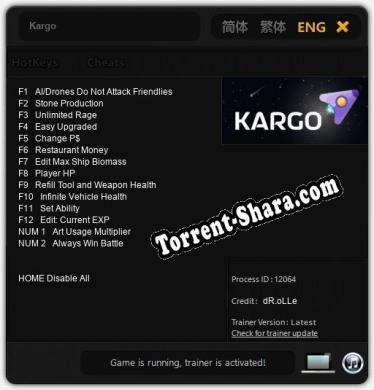 Kargo: Читы, Трейнер +14 [dR.oLLe]