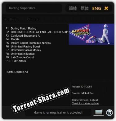 Karting Superstars: Читы, Трейнер +10 [MrAntiFan]