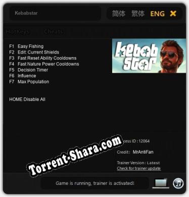 Kebabstar: ТРЕЙНЕР И ЧИТЫ (V1.0.97)