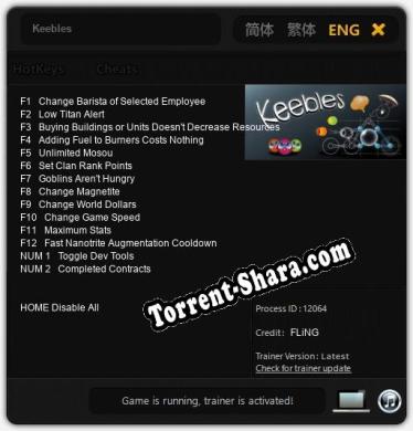 Keebles: Трейнер +14 [v1.4]