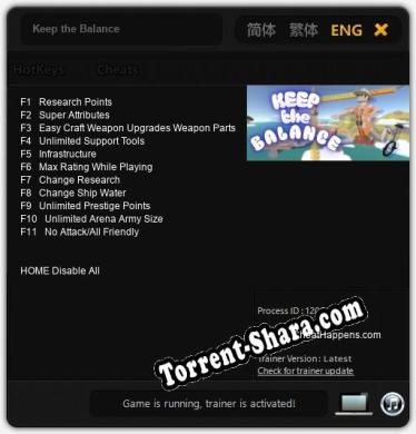 Трейнер для Keep the Balance [v1.0.5]