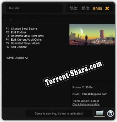 Трейнер для Kenshi [v1.0.2]