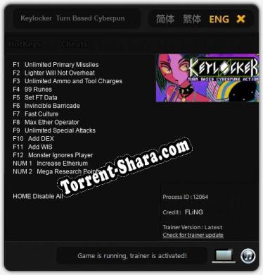 Keylocker  Turn Based Cyberpunk Action: ТРЕЙНЕР И ЧИТЫ (V1.0.73)