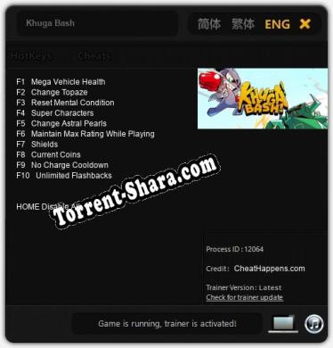 Khuga Bash: Трейнер +10 [v1.5]