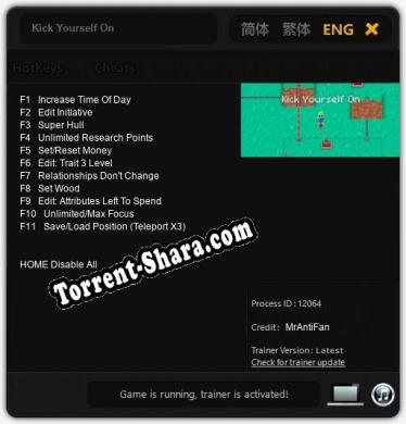 Трейнер для Kick Yourself On [v1.0.9]