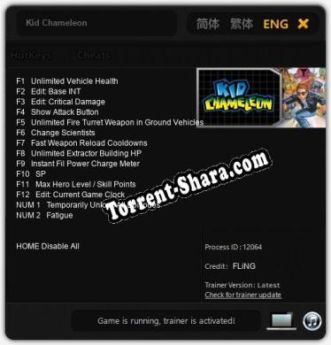 Kid Chameleon: ТРЕЙНЕР И ЧИТЫ (V1.0.83)