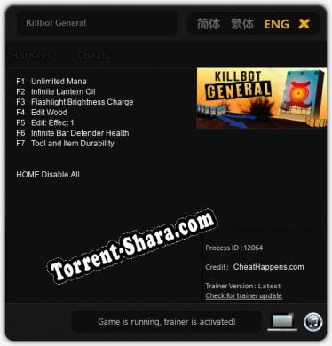 Killbot General: ТРЕЙНЕР И ЧИТЫ (V1.0.57)