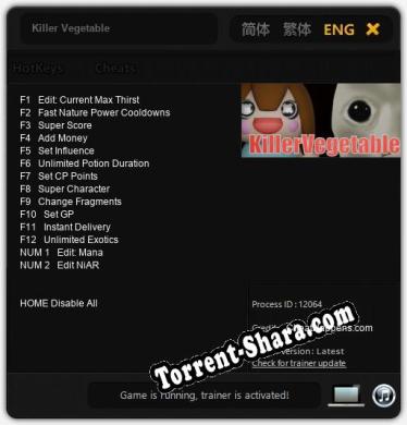 Killer Vegetable: Читы, Трейнер +14 [CheatHappens.com]