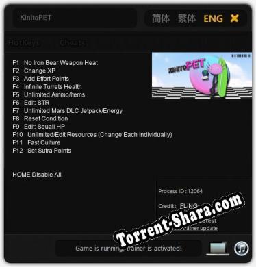 KinitoPET: Трейнер +12 [v1.9]