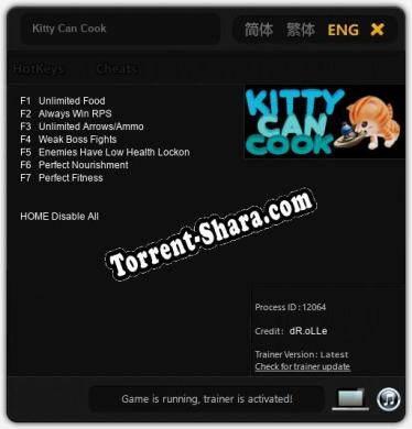 Трейнер для Kitty Can Cook [v1.0.4]