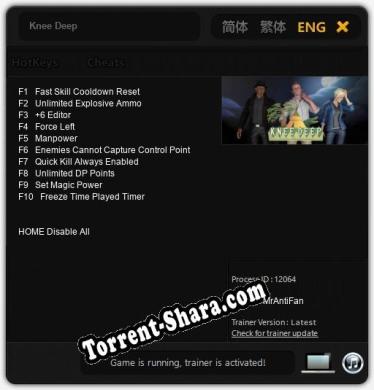 Knee Deep: Трейнер +10 [v1.1]