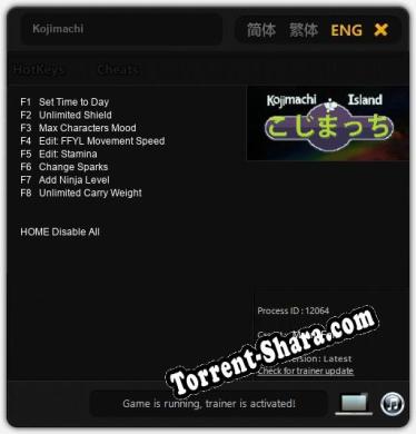 Kojimachi: Трейнер +8 [v1.4]
