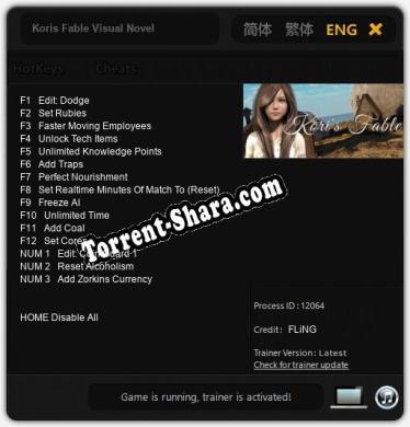 Koris Fable Visual Novel: Читы, Трейнер +15 [FLiNG]
