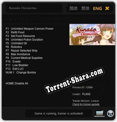Kunado Chronicles: Читы, Трейнер +13 [FLiNG]