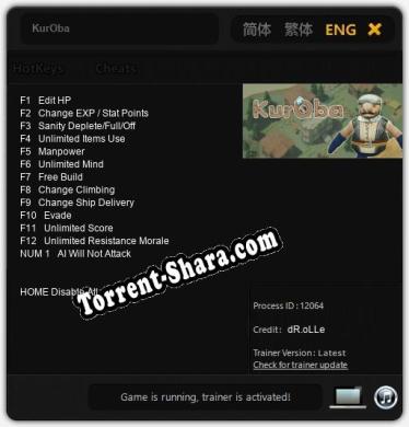 KurOba: Читы, Трейнер +13 [dR.oLLe]