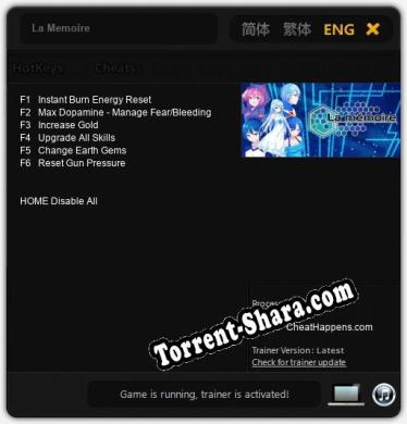 La Memoire: Трейнер +6 [v1.1]