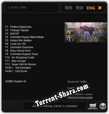 L.A.P.D. 2195: Читы, Трейнер +14 [dR.oLLe]