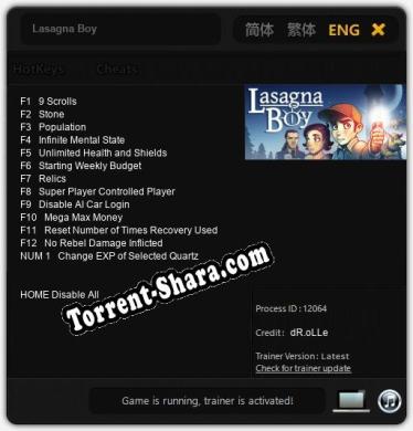 Lasagna Boy: ТРЕЙНЕР И ЧИТЫ (V1.0.87)