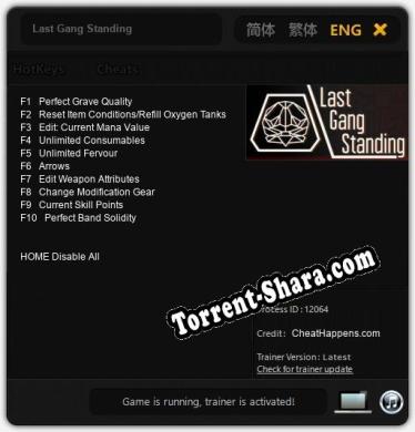 Last Gang Standing: Читы, Трейнер +10 [CheatHappens.com]