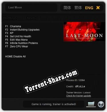 Трейнер для Last Moon [v1.0.3]