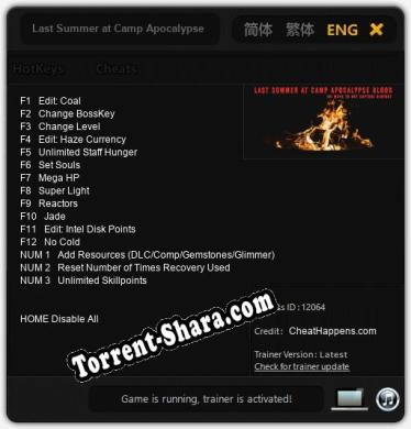 Last Summer at Camp Apocalypse Blood 101 Ways to Not Capture Bigfoot: Трейнер +15 [v1.5]