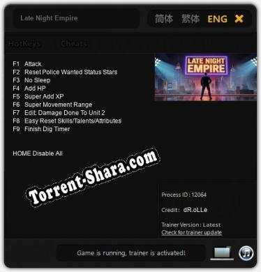 Late Night Empire: Трейнер +9 [v1.9]