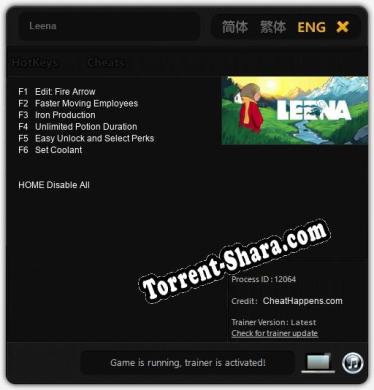 Трейнер для Leena [v1.0.4]