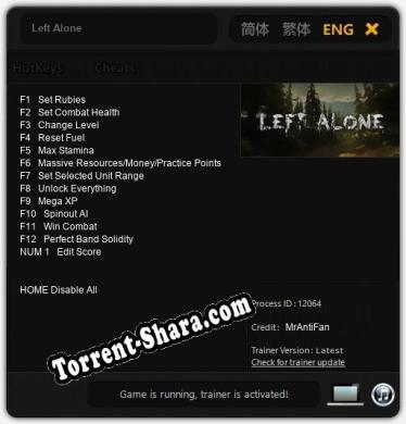 Left Alone: Трейнер +13 [v1.4]