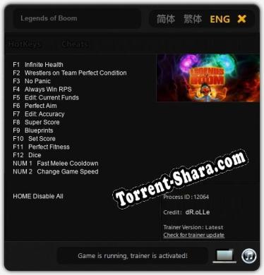 Legends of Boom: Читы, Трейнер +14 [dR.oLLe]