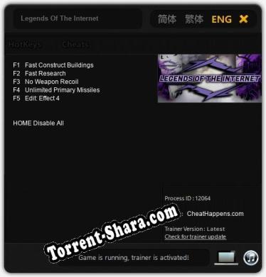 Legends Of The Internet: Читы, Трейнер +5 [CheatHappens.com]
