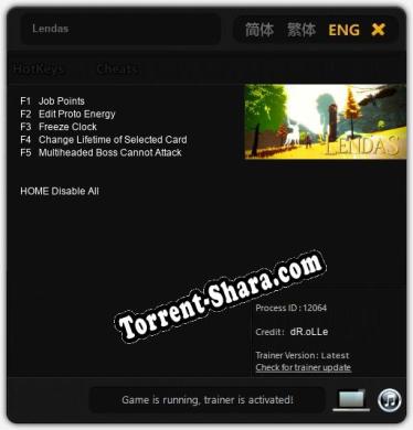 Lendas: ТРЕЙНЕР И ЧИТЫ (V1.0.7)