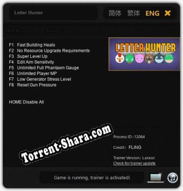 Letter Hunter: ТРЕЙНЕР И ЧИТЫ (V1.0.80)
