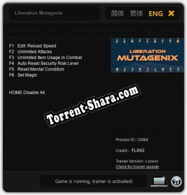 Liberation Mutagenix: Трейнер +6 [v1.5]