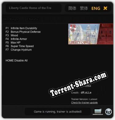 Liberty Castle Home of the Free: ТРЕЙНЕР И ЧИТЫ (V1.0.29)