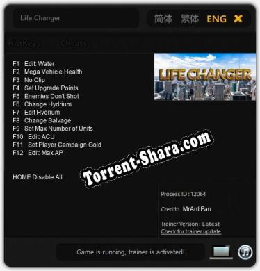 Life Changer: Трейнер +12 [v1.6]