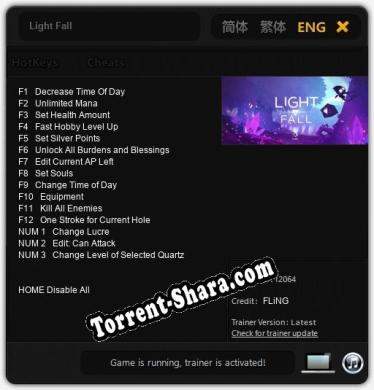 Light Fall: Трейнер +15 [v1.6]