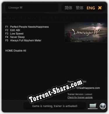 Lineage W: Читы, Трейнер +5 [CheatHappens.com]