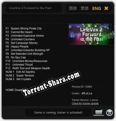 LineVox 2 Forward to the Past: Читы, Трейнер +15 [dR.oLLe]