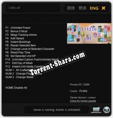 Little elf: ТРЕЙНЕР И ЧИТЫ (V1.0.84)