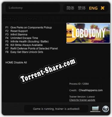Lobotomy: Читы, Трейнер +8 [CheatHappens.com]